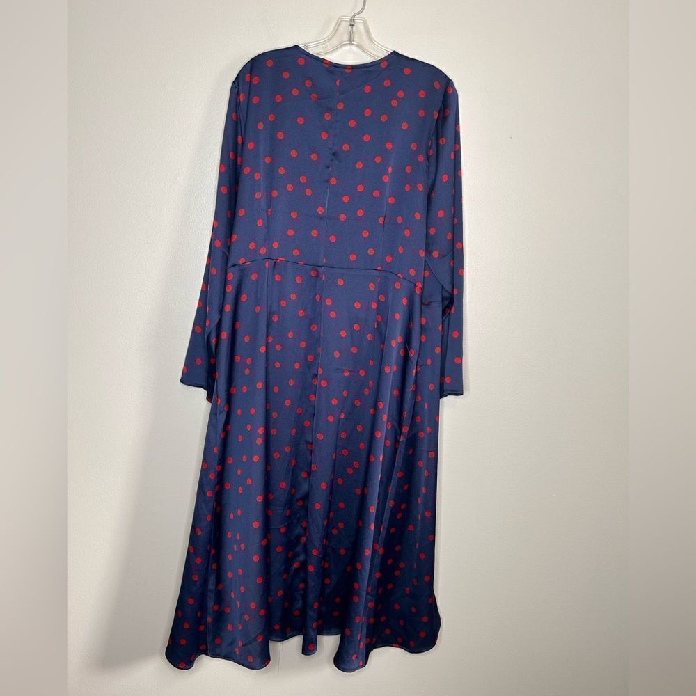 Eloquii Tulip Hem Wrap Polka Dot Dress - Picture 2 of 4